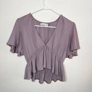 Urban outfitters Ribbed Mauve Top